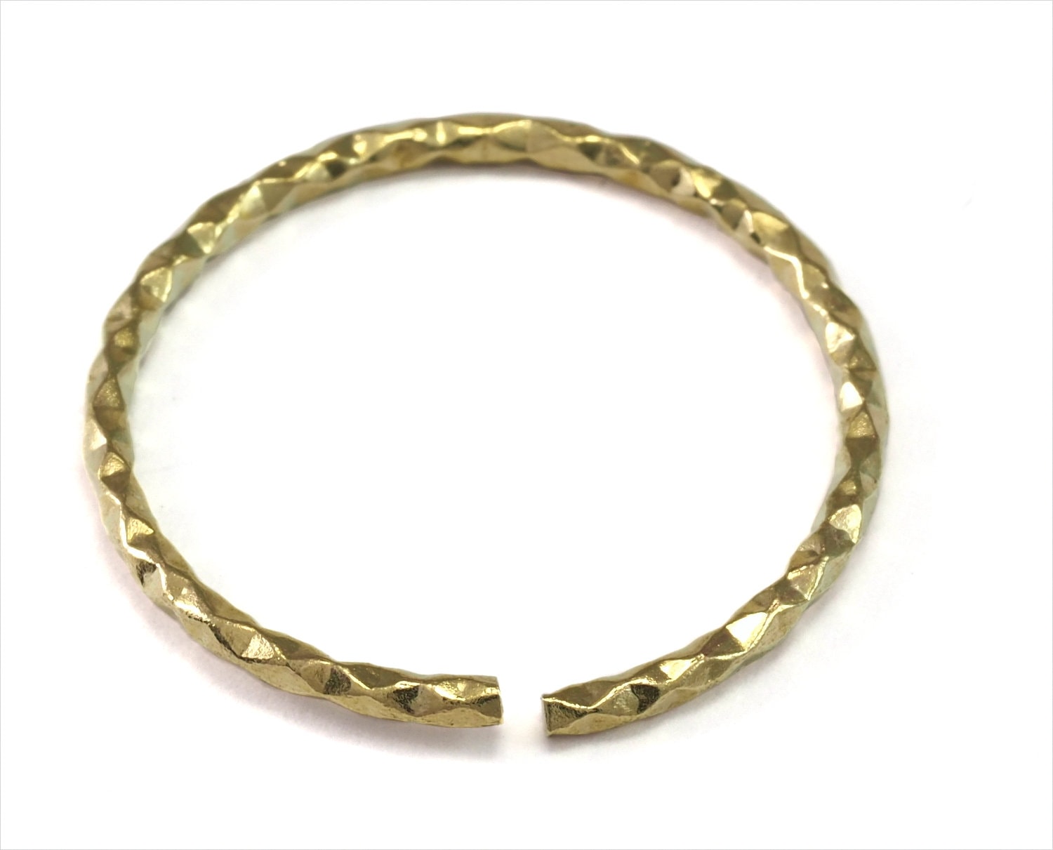 stacking ring, circle ring, Round ring knuckle ring, raw brass adjustable textured 21mm (hole 18mmUS 8 ) 2185 Wire: 1.5mm