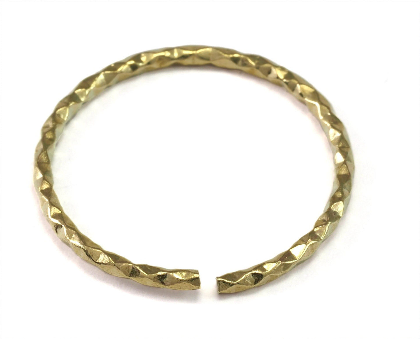 stacking ring, circle ring, Round ring knuckle ring, raw brass adjustable textured 19mm (hole 16mmUS 5 3/8 ) 2184 Wire: 1.5mm