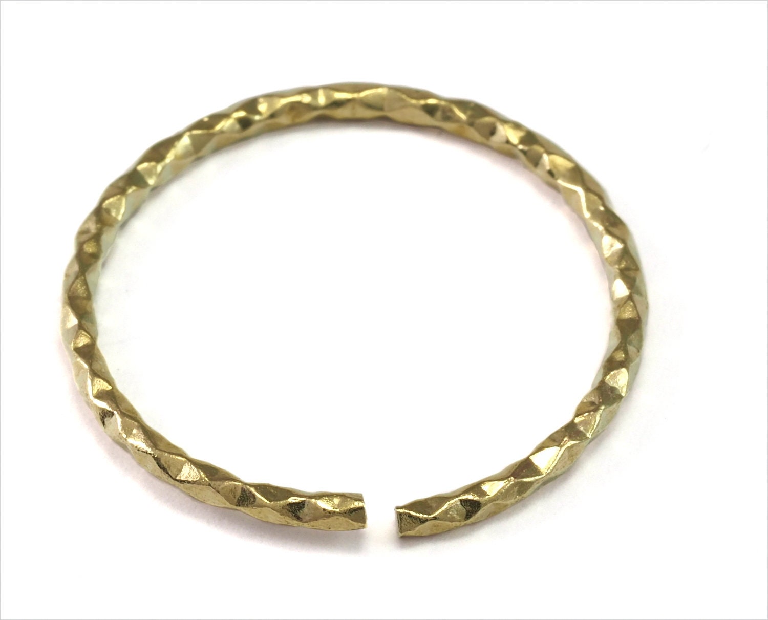 stacking ring, circle ring, Round ring knuckle ring, raw brass adjustable textured 21.5x1.5mm (hole 18.5mm 8.5US 58 ) 3239Wire: 1.5mm