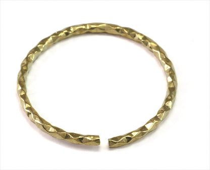 stacking ring, circle ring, Round ring knuckle ring, raw brass adjustable textured 21.5x1.5mm (hole 18.5mm 8.5US 58 ) 3239Wire: 1.5mm