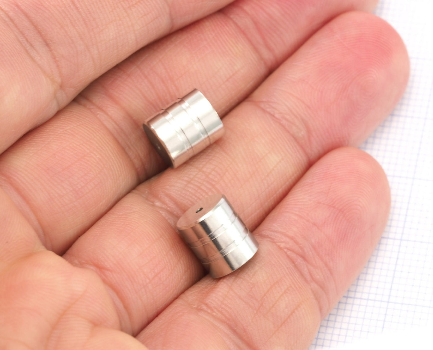 ends cap, brass 8x10mm 7mm inner silver tone brass cord tip ends, ribbon end, ENC7 694