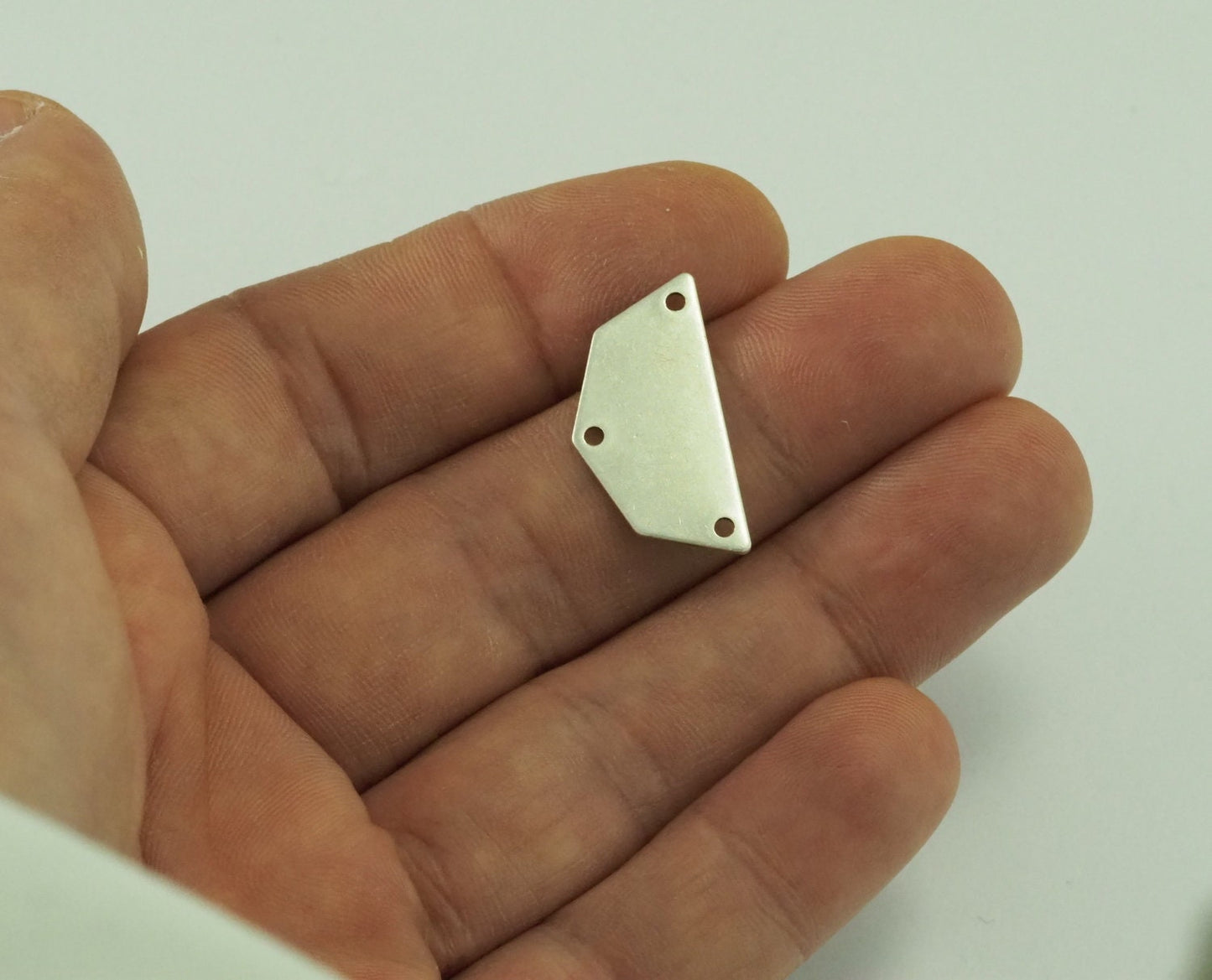 Semi octagonal 25x12.5mm 0.8mm Thickness 3 hole Antique silver plated brass stamping blanks 1982-150