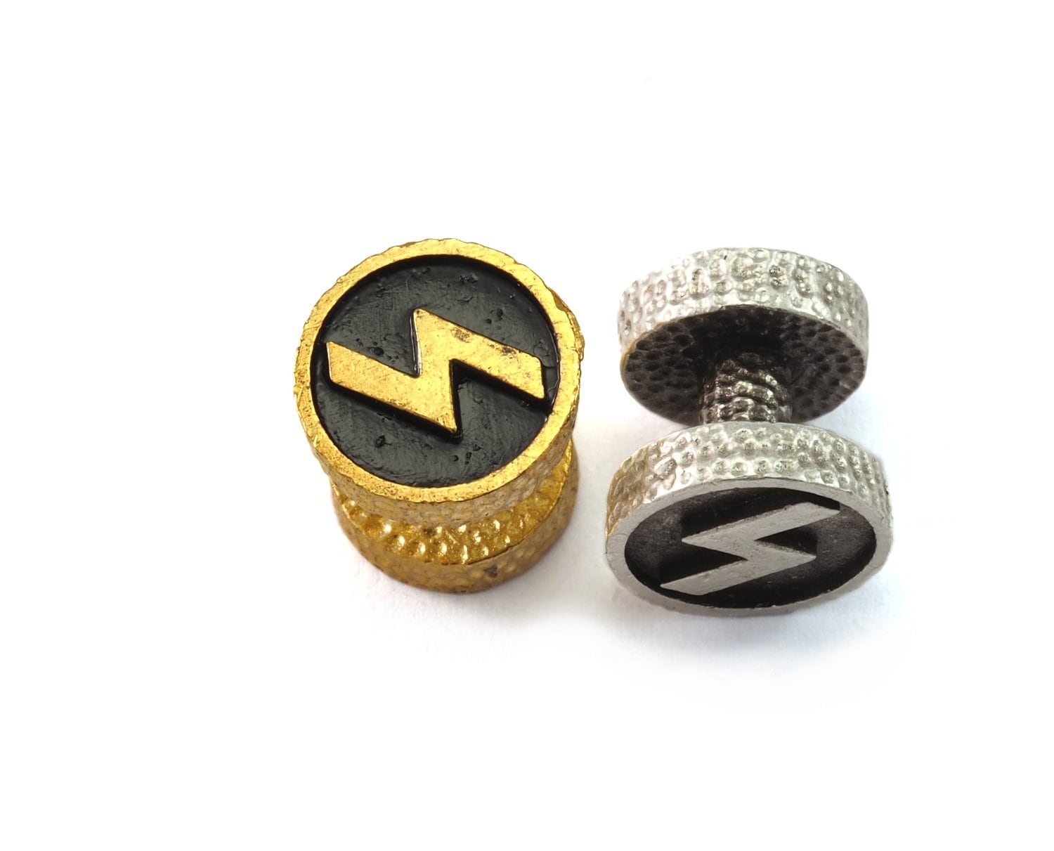 sowilo cufflink 10x10mm (Antique silver plated brass) cufflink, studs, shirt collar tuxedo stud, 2196