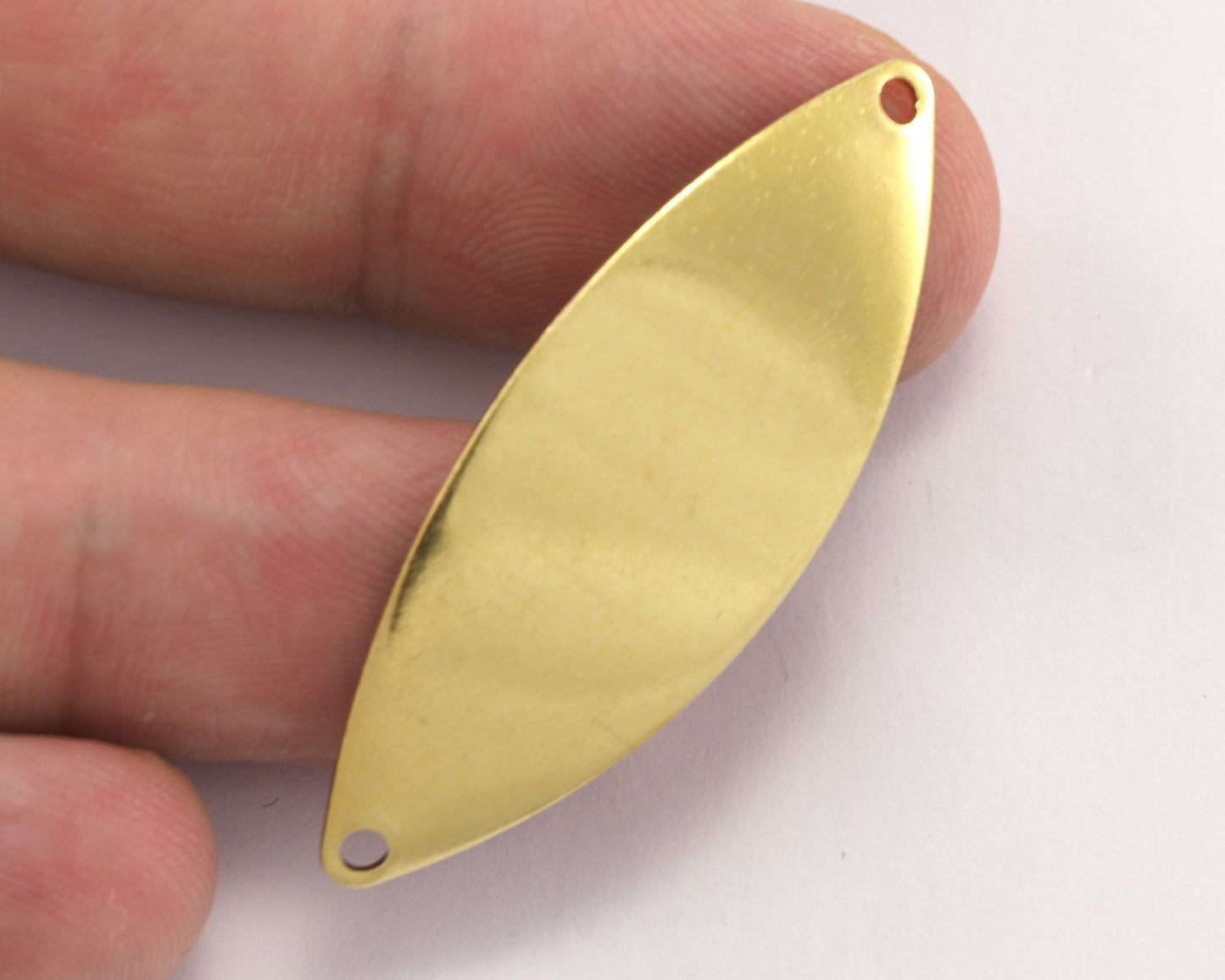 curved marquise raw brass 45x16mm 2 hole Connector charms, bracelet ,findings 2198-350