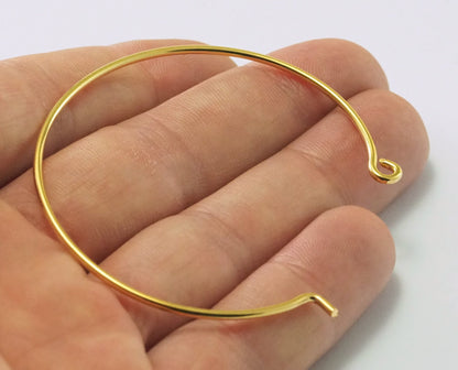 Wire Bracelet 55mm Gold plated brass N140