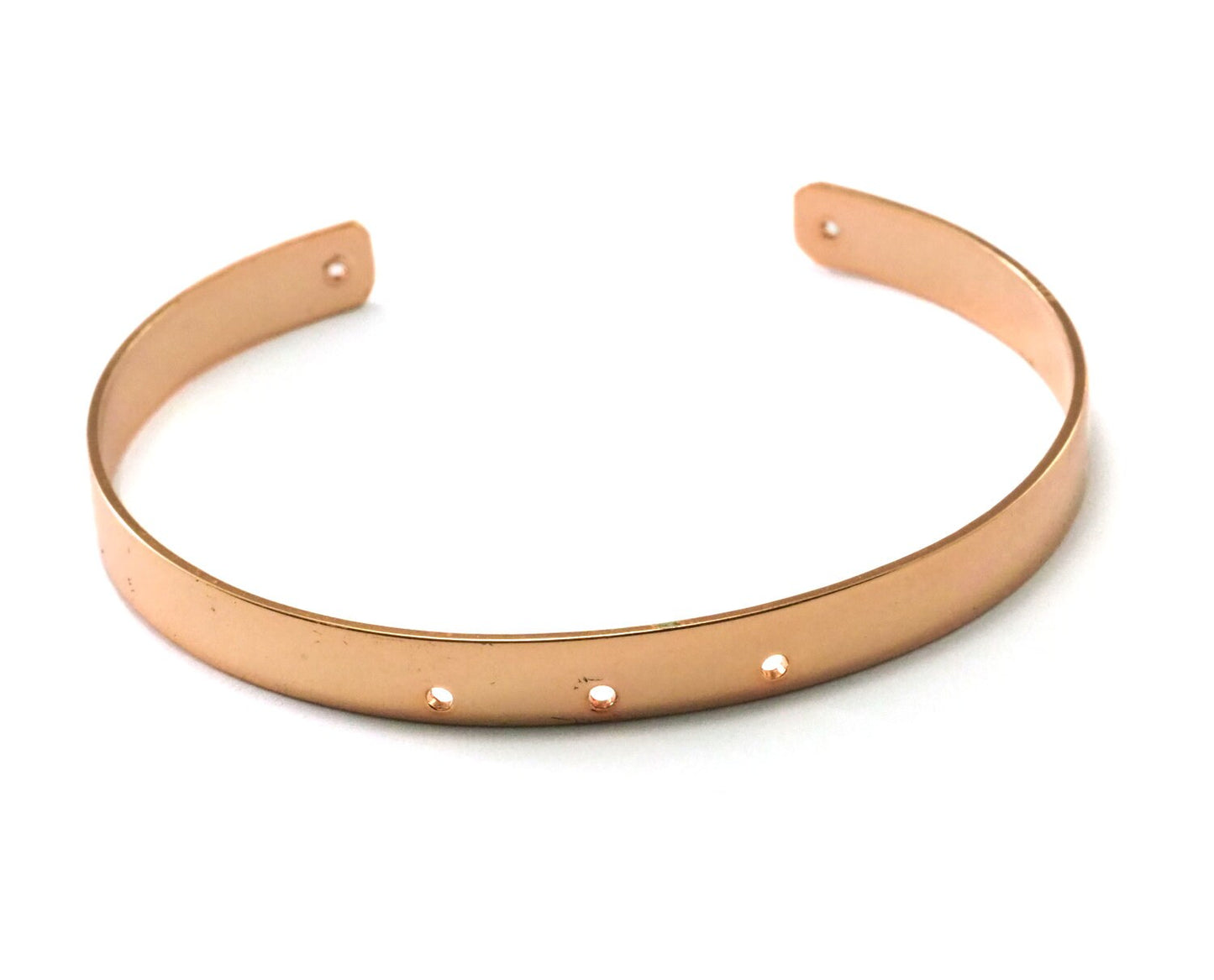 Bracelet Rose gold plated brass bangle adjustable 6x60mm supplies findings N140