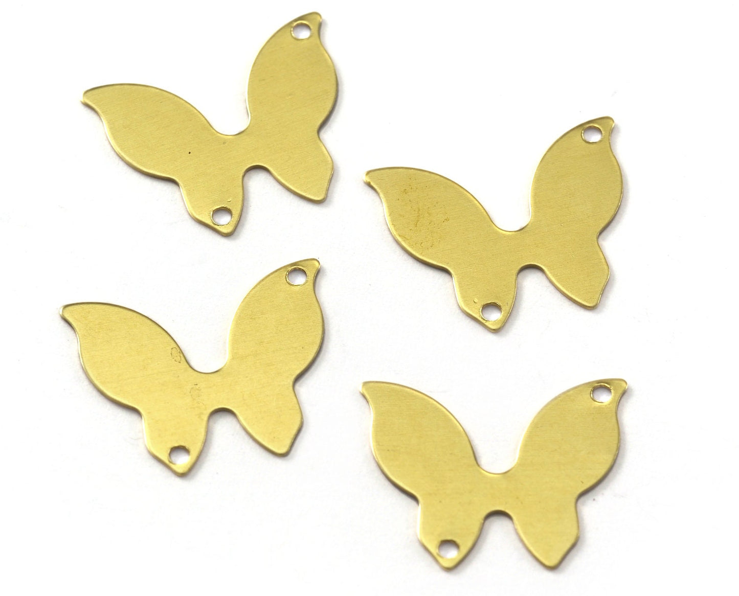 Butterfly 12x15mm 2 holes Raw brass connector findings charms blanks 2209-35