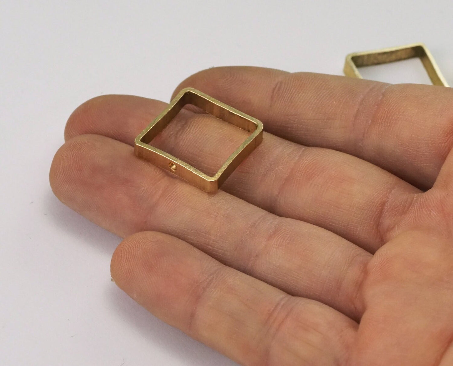 Raw Brass Square Frame 20x20x4mm Square Bead Frames Geometric Findings Jewelry Supplies 2120