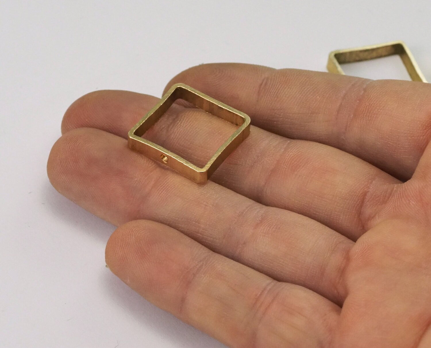 Raw Brass Square Frame 20x20x4mm Square Bead Frames Geometric Findings Jewelry Supplies 2120