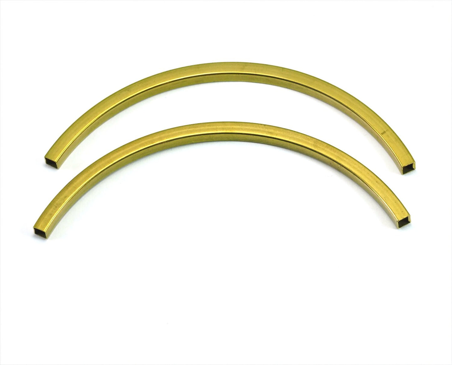 Raw Brass Square Curved Tube 5x120mm (hole 4.4mm) N145-740