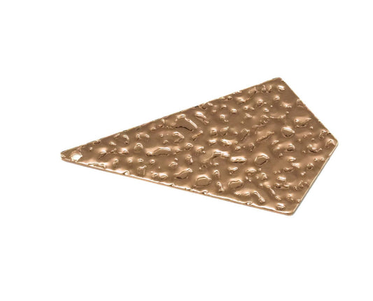 Kite shape quadrilateral textured 1 hole Rose Gold plated brass 54x29.5x0.9mm stamping blank tag pendant necklace earring 2084-600