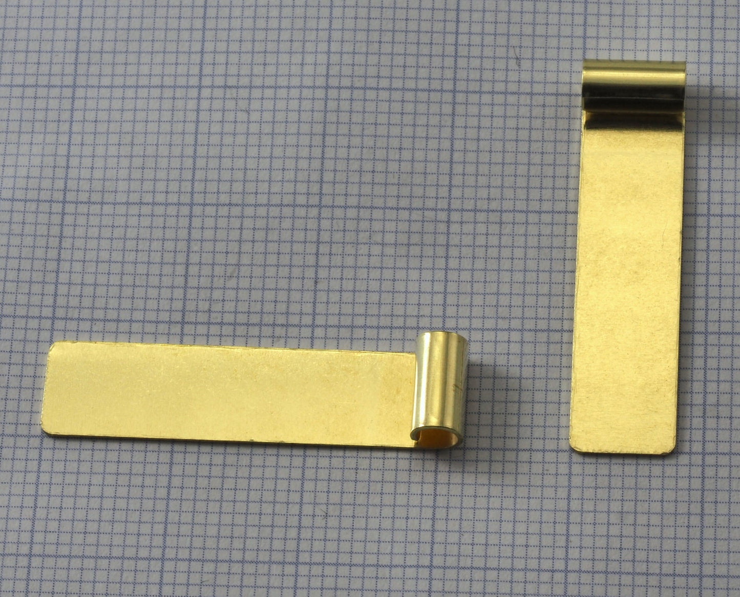 Rectangle Bended 32x8mm pendant charms Raw brass 2219-125