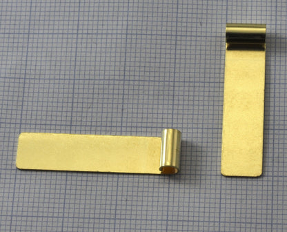 Rectangle Bended 32x8mm pendant charms Raw brass 2219-125
