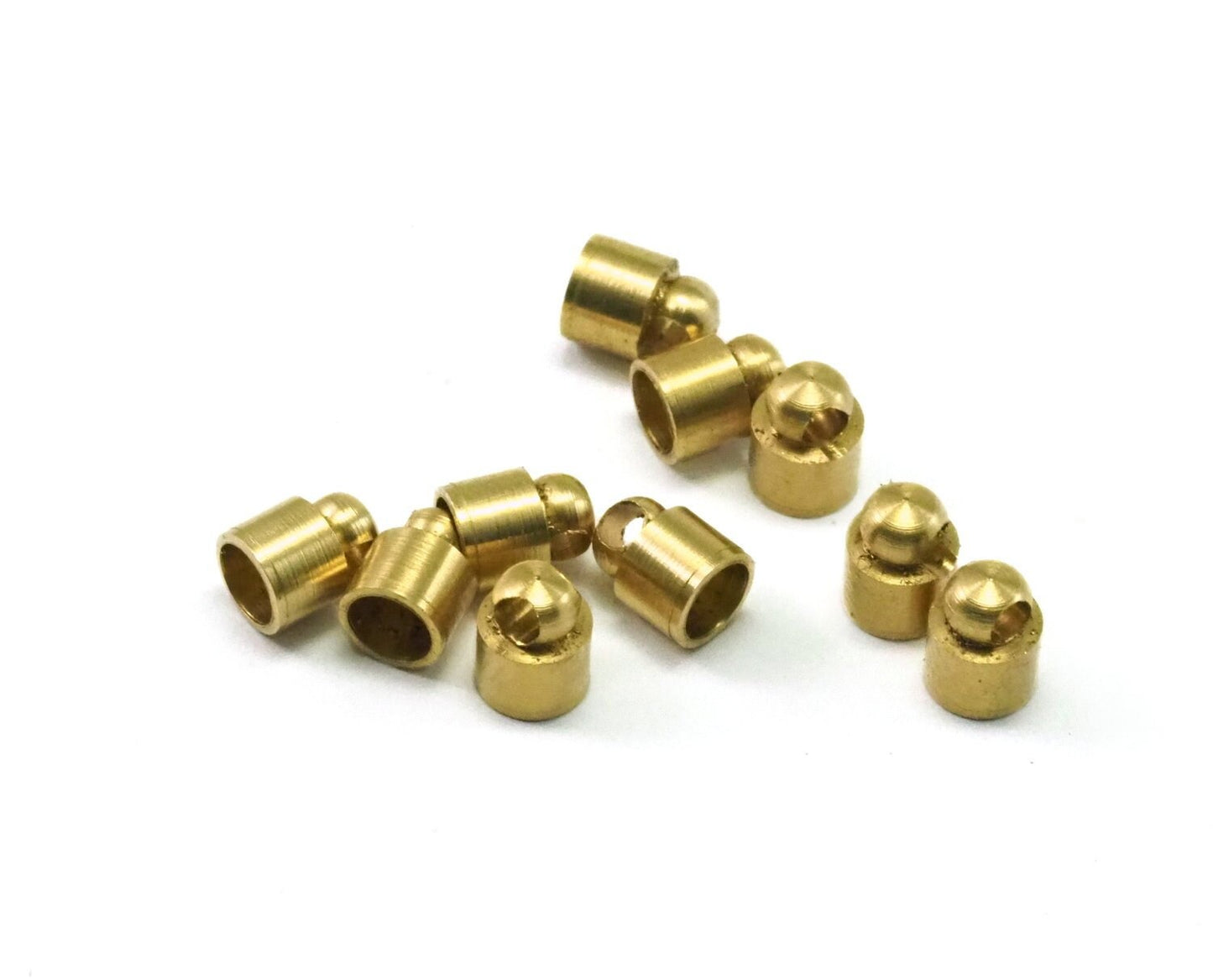 4.5x6mm 3,5mm inner with loop 1.9mm raw brass cord tip ends, ribbon end, ends cap, findings ENC3 2136