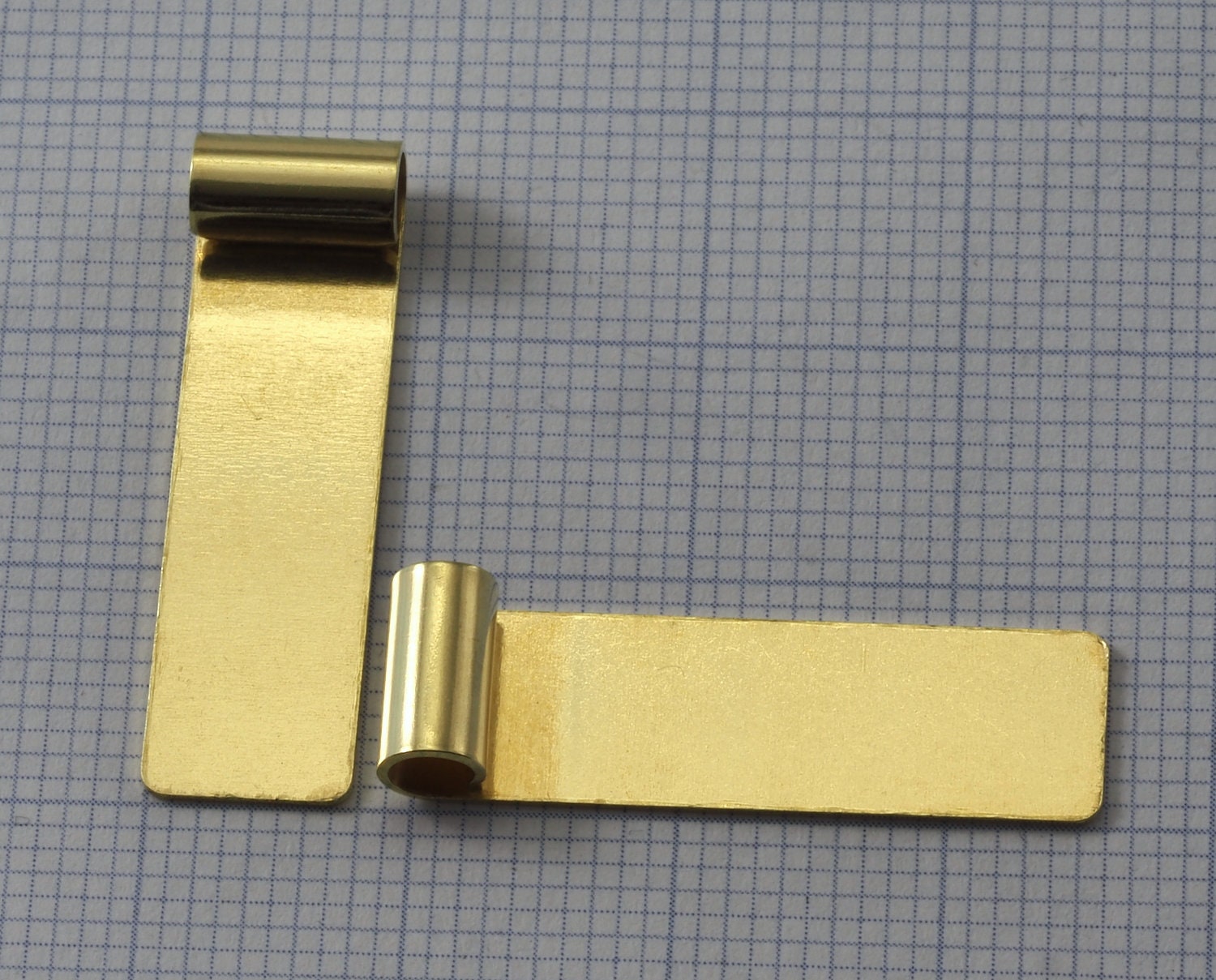 Rectangle Bended 27x8mm pendant charms Raw brass 2220-110