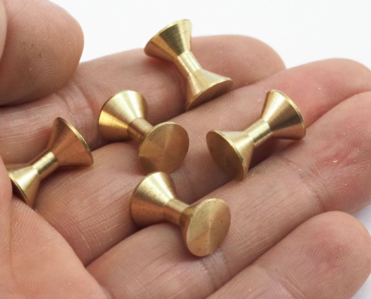 cufflink Studs, Shirt Collar Tuxedo Stud, 14x10mm raw brass 2227