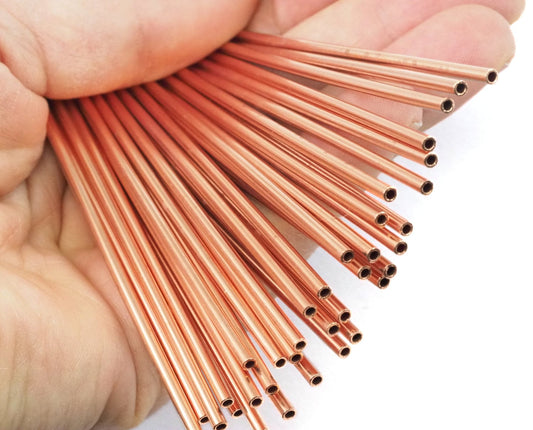 Himmeli Copper Tubes Beads 2.5x140mm Raw copper tubes Cek001-300