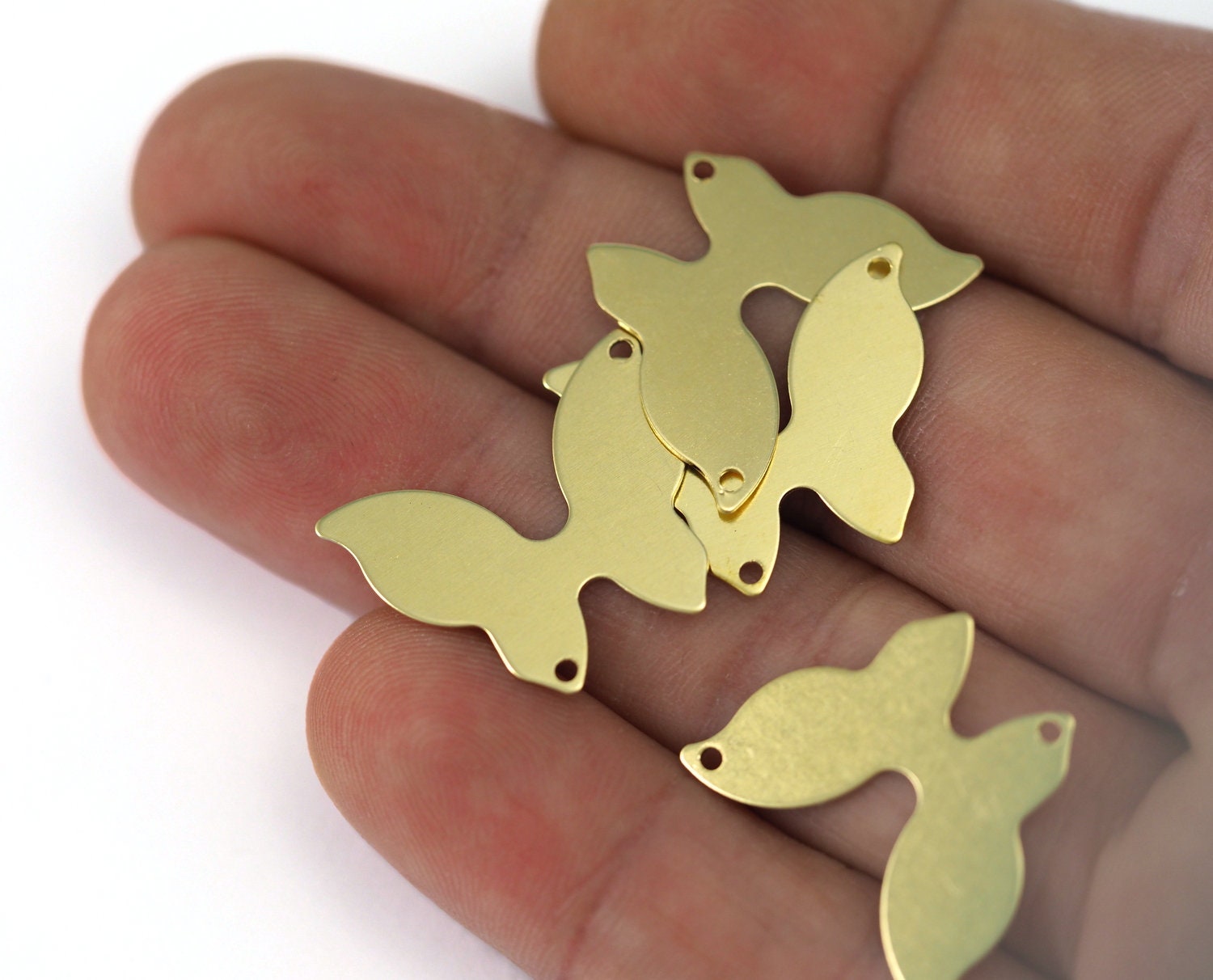 Butterfly Charm 18x23mm 2 holes Raw brass connector findings blanks 2231-90