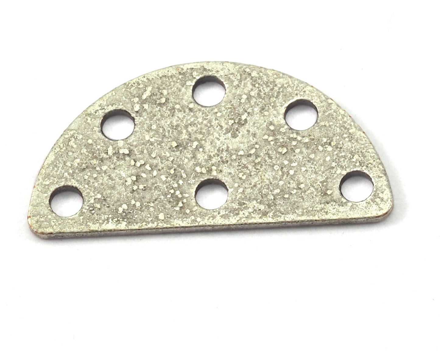 20x10x0.8mm Antique silver plated brass semi circle blanks half moon shape pendant 6 hole (1.8mm hole) SCS 1063