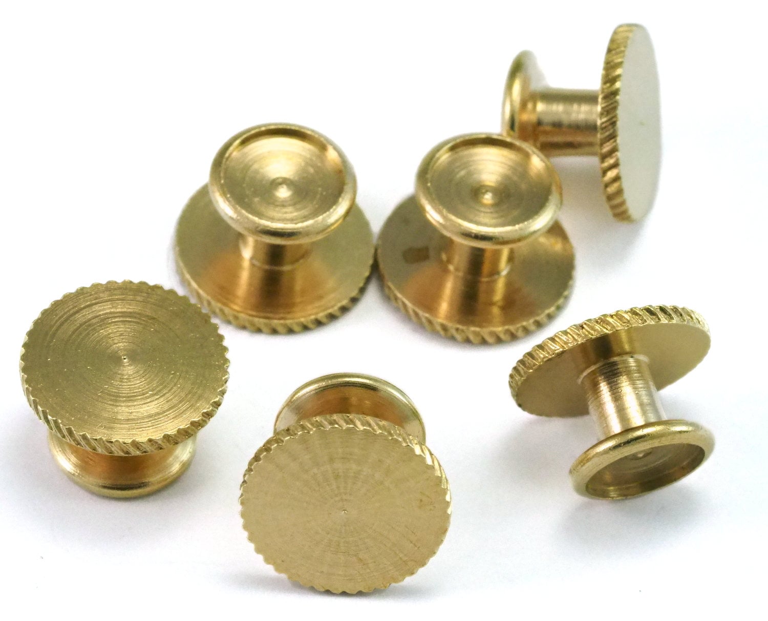 Brass cufflink, 12x8mm 8mm setting Raw brass Shirt Collar Tuxedo Stud 3187