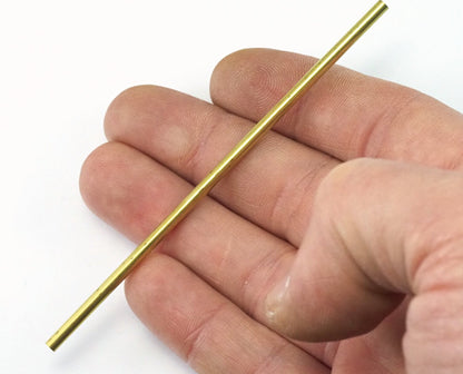 Himmeli Raw Brass round tube 3x100mm ( 2.5mm hole) 2162