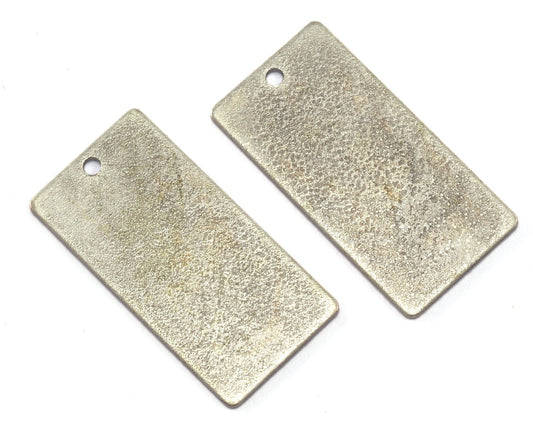 Rectangle shape stamping blank 15x30x0.8mm (20 gauge) Antique silver plated brass one hole 1206-75