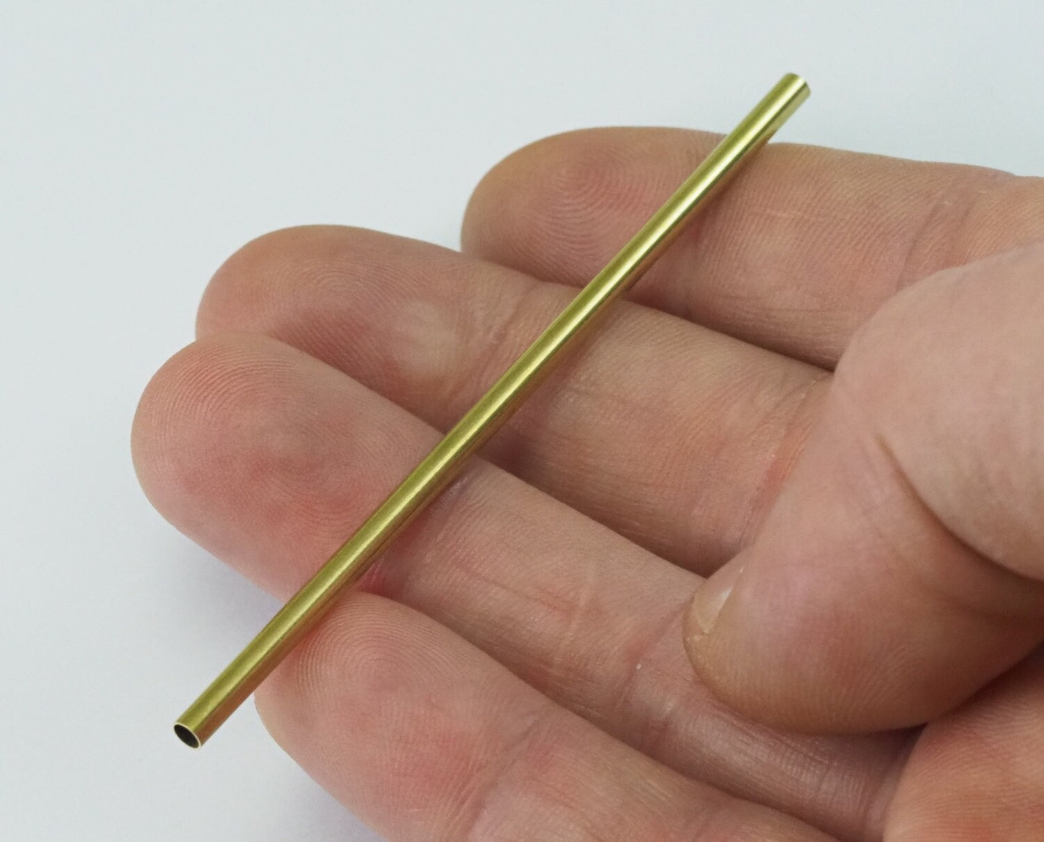Himmeli Raw Brass round tube 3x80mm ( 2.5mm hole) 2162