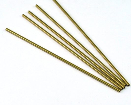 Himmeli Raw Brass round tube 2x100mm ( 1.6mm hole) 2163
