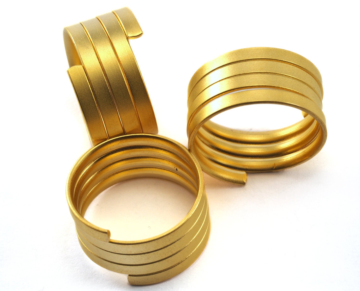 20x13mm (hole 17,8mmUS 7 1/2 ) gold plated brass knuckles ring, industrial brass charms, findings spacer 1128