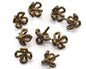 10 pcs Cup Peg Drop, Up eyes screw ,antique tone brass, 9.5x7.5mm with 1.2mm hole for half drilled beads 2242