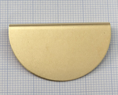Semi Circle, Half moon 24x40mm pendant charms Raw brass 2197-365