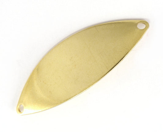 curved marquise raw brass 45x16mm 2 hole Connector charms, bracelet ,findings 2198-350