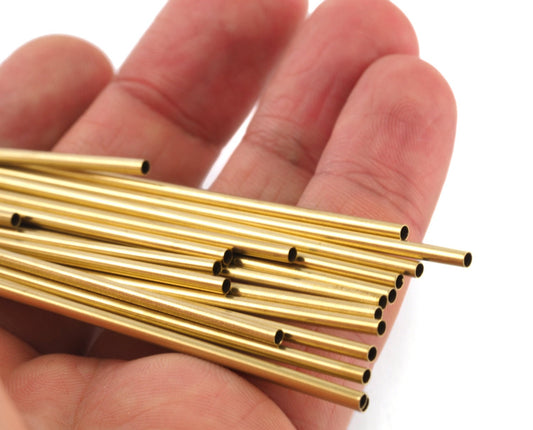 Himmeli brass Tubes Beads 2x80mm Raw brass tubes 2200-40