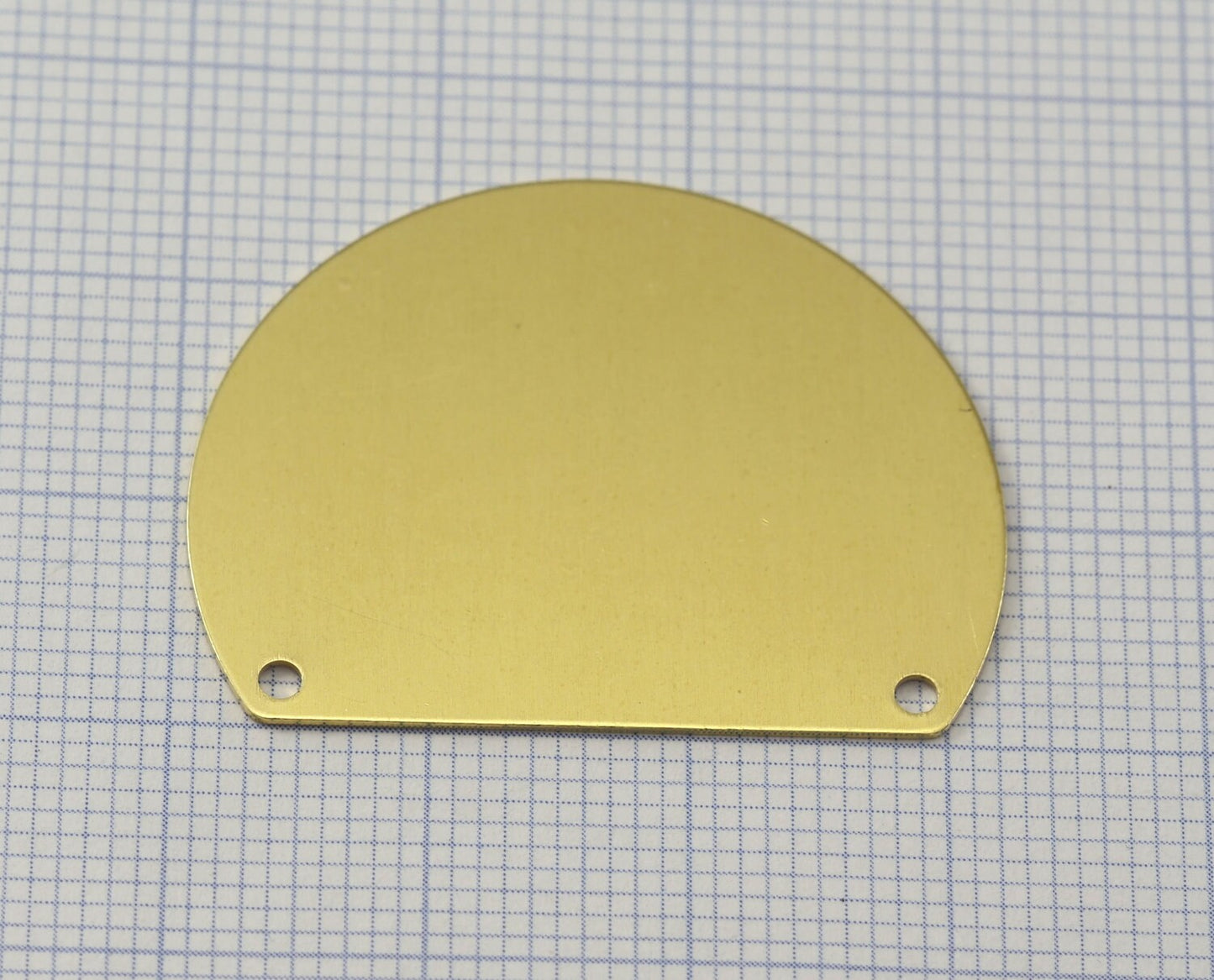 Raw brass Chord cut circle blanks 2 hole 25x32x0.5mm pendant SCS 2202-260