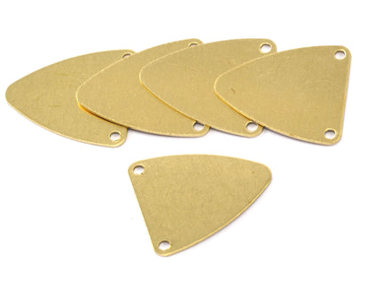 raw brass triangle tag 16x18mm 2 hole charms ,findings 942RT2-80