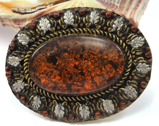 Belt Buckle, Vintage Resin Wall decor 100x76mm limited stock Made in Germany bjk050