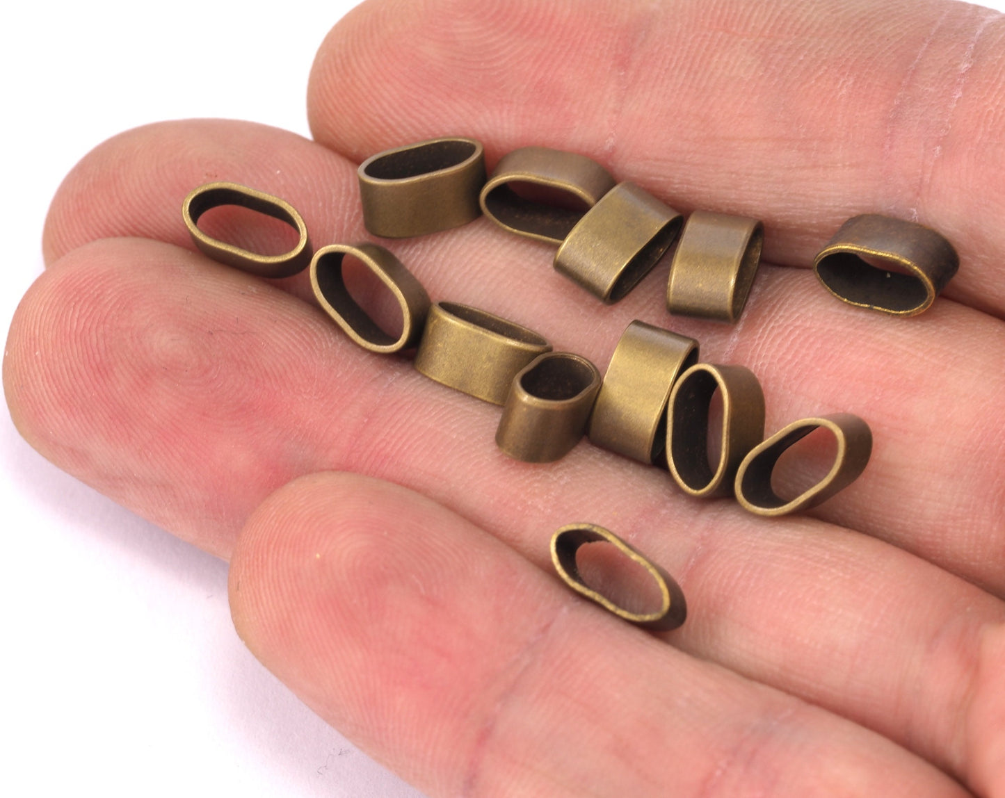 Spacer leather, ribbon ,cord ,slider , hole 7.6x3.7mm 4.7x8.7x4.5mm antique brass tube beads, babs 1706