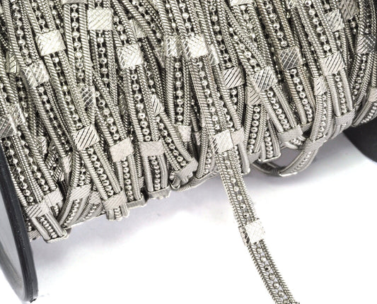 Brass ball fantasy chain 3 line snake chain 1 mt 3.3 feet 4.5mm 0.18 inch Silver Tone z034