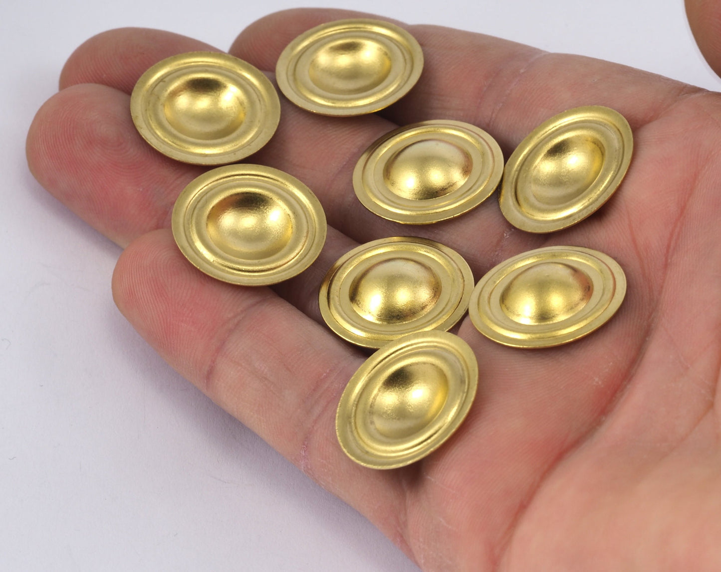 circle cambered 20mm raw brass raw brass charms without hole 588RW-32