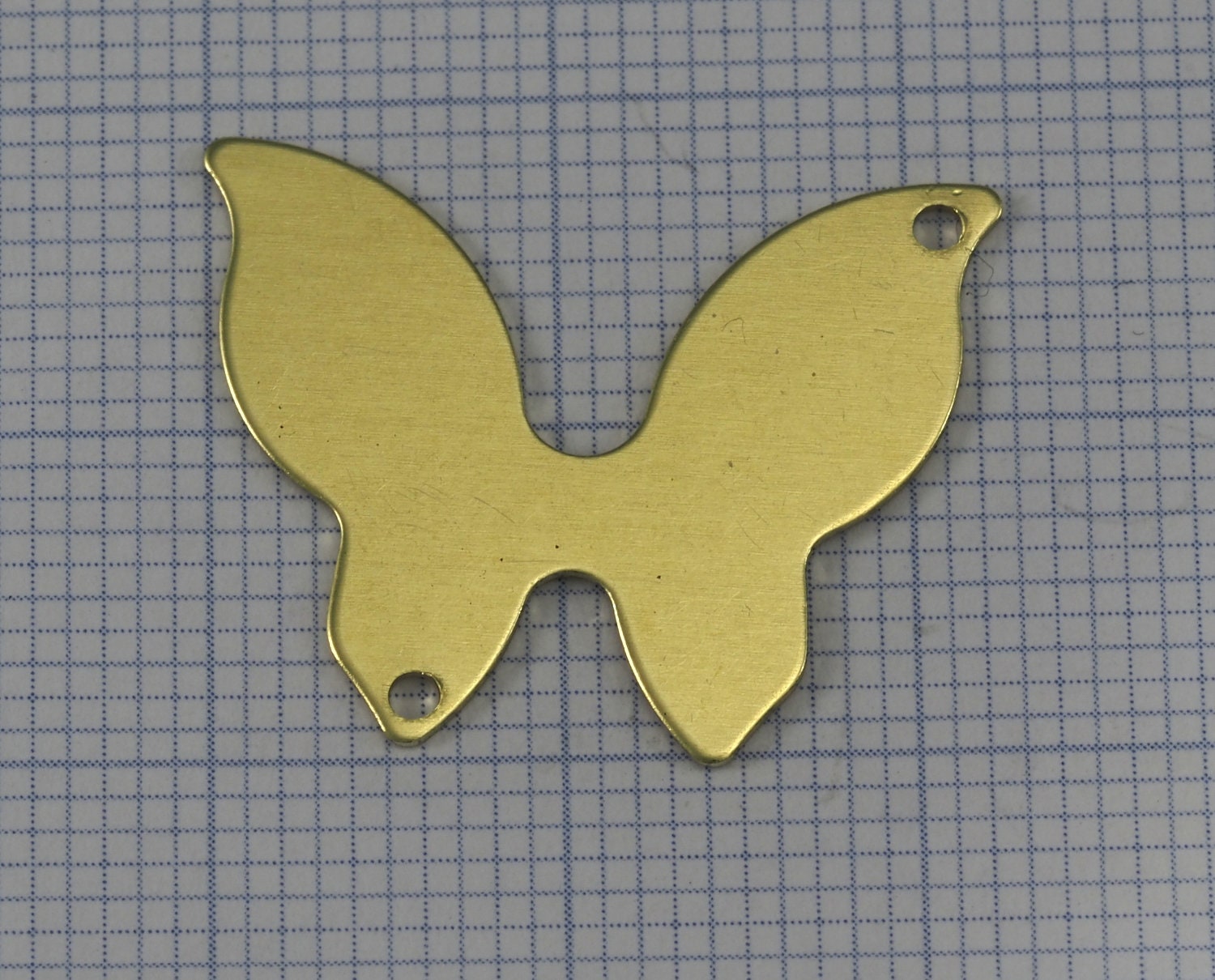 Butterfly Charm 18x23mm 2 holes Raw brass connector findings blanks 2231-90