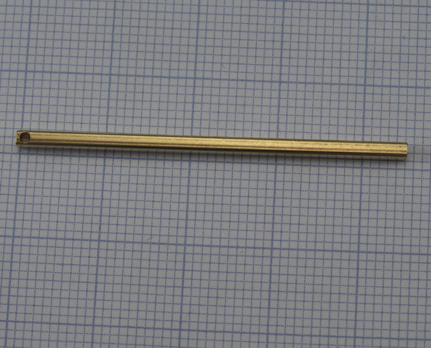 Square bar raw brass 2x45mm 1 hole "Hole inner: 1.25mm" findings pendant sbl 2236