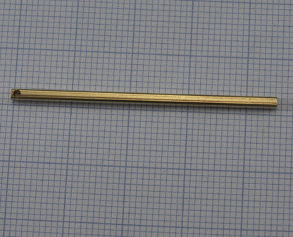 Square bar raw brass 2x45mm 1 hole "Hole inner: 1.25mm" findings pendant sbl 2236
