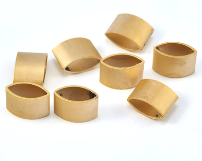 Marquise shape tube Gold plated Copper 6x12x8.5mm (5x10mm hole) finding charm pendant 2295