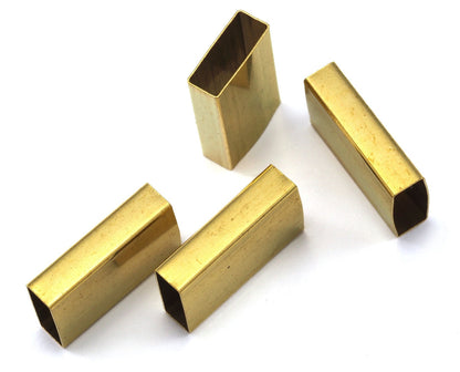 rectangular tube raw brass 20x5x12mm (hole 4.6x11.6mm) bab 2245