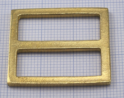 Rectangle slide buckles , Strap adjuster, Bag handbag strap fastener 31x28mm Raw brass 2308