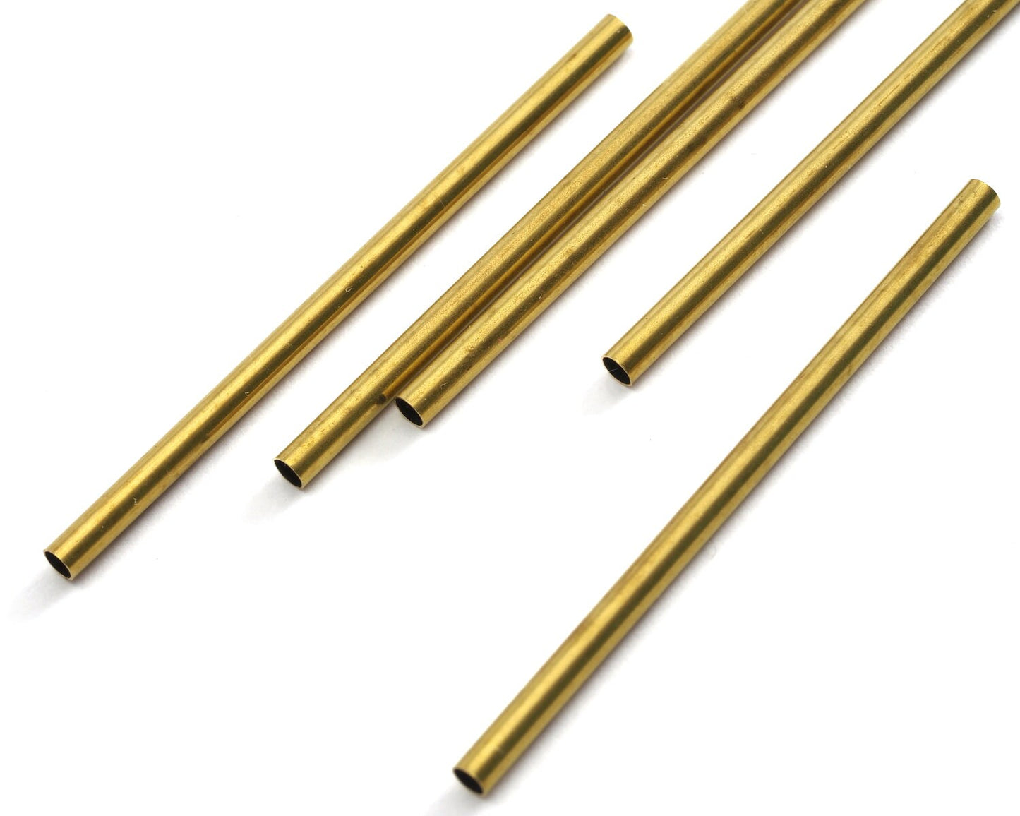 round tube, circle pipe 2x21mm ( 1,6mm hole) raw brass finding charm 3935