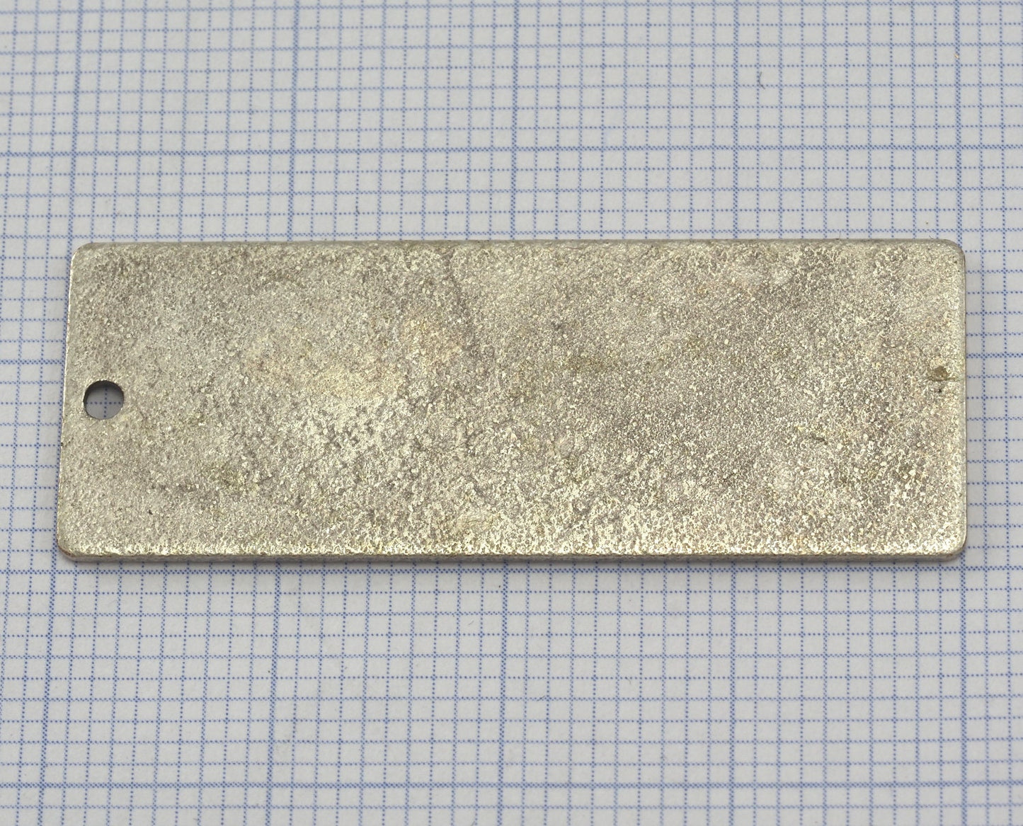 Rectangle shape stamping blank 15x40x0.8mm (20 gauge) antique silver plated brass one hole 1207-80