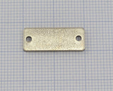 Rectangle shape stamping blank 8x20mm 0.8mm thickness Antique silver plated brass 2 hole charms findings 1210