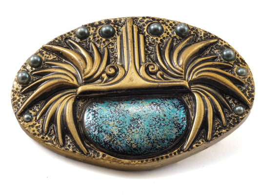 Belt Buckle, Vintage Resin Wall decor 105x73mm limited stock Made in Germany bjk059