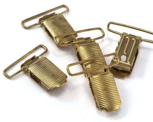 Suspenders clasp clasp Gold tone Alloy pacifier clasp findings 35x33mm 2323